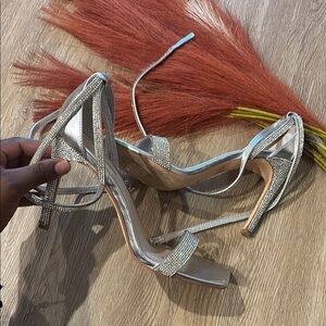 Fashion Nova Silver Stiletto Heels